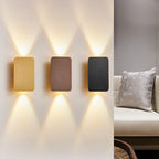 Indoor wall lamp modern LED rectangular metal fixture in multiple colour options