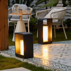 Solar garden lights LED bollard stainless steel black waterproof, 3 sizes