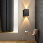 Indoor wall lamp modern LED rectangular metal fixture in multiple colour options