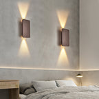 Indoor wall lamp modern LED rectangular metal fixture in multiple colour options