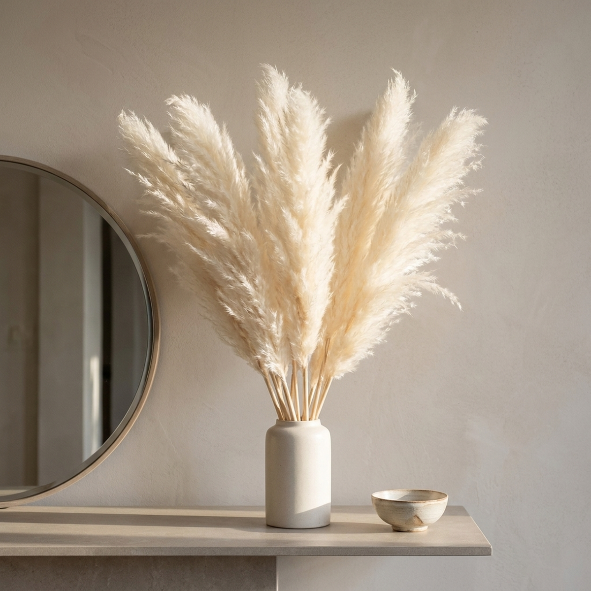 Pampas Grass Stems Artificial Dried 65cm | Boho Home Decor