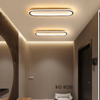 LED ceiling light minimalist elliptical metal acrylic in black, gold, rose gold flush mount