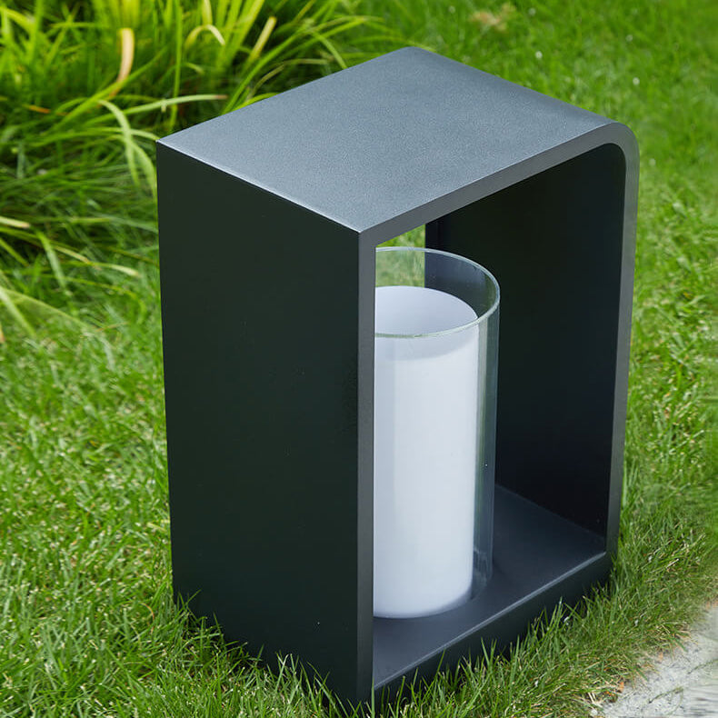 Solar garden lights LED bollard stainless steel black waterproof, 3 sizes