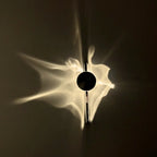Wall sconce with ripple light effect, 180° rotatable, aluminum warm white, modern minimalist