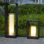 Solar garden lights LED bollard stainless steel black waterproof, 3 sizes