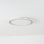 Flush mount ceiling light modern LED round dimmable, metal and acrylic