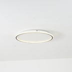 Flush mount ceiling light modern LED round dimmable, metal and acrylic