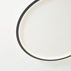 Flush mount ceiling light modern LED round dimmable, metal and acrylic