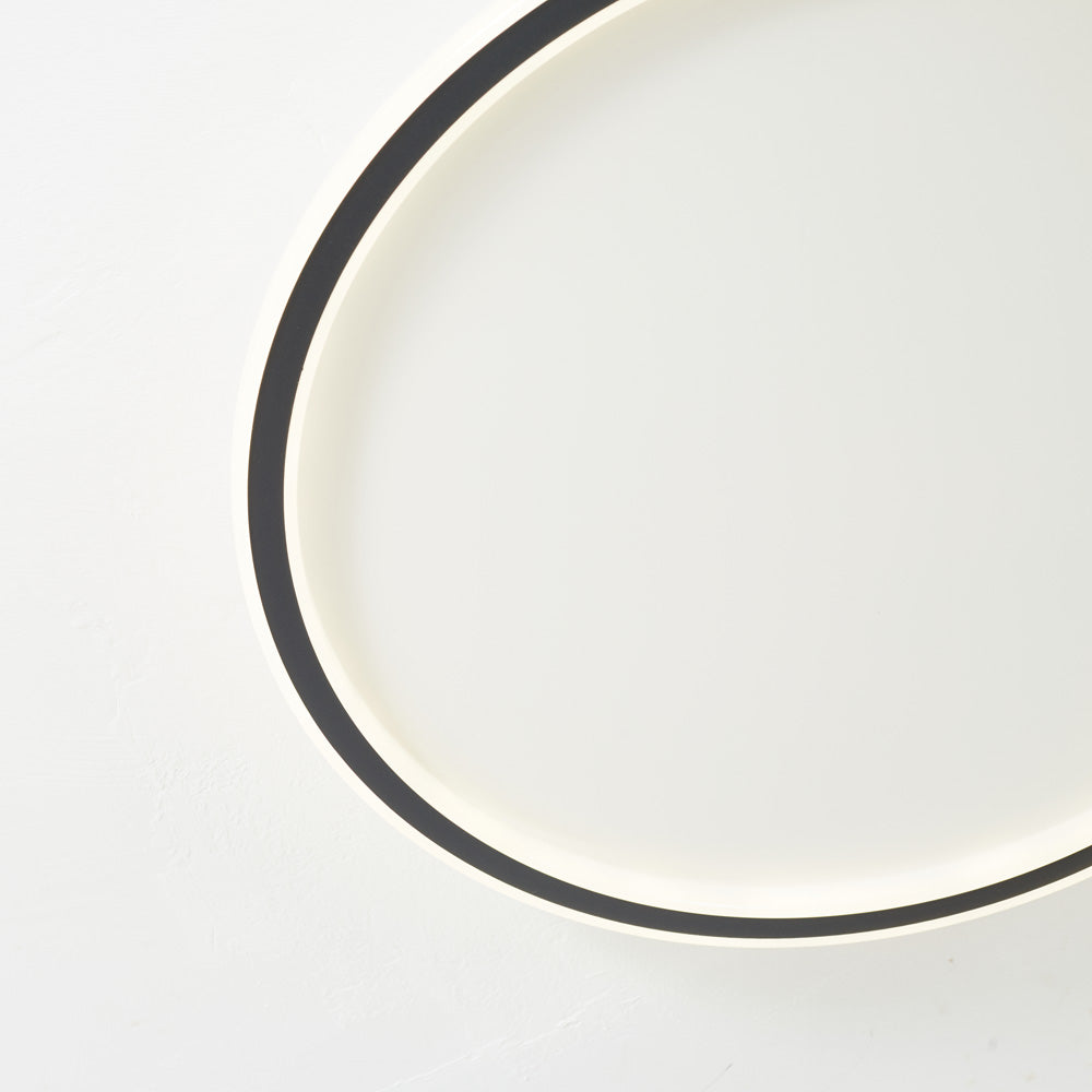 Flush mount ceiling light modern LED round dimmable, metal and acrylic