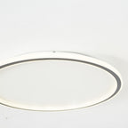 Flush mount ceiling light modern LED round dimmable, metal and acrylic