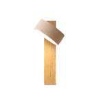Wood wall light for living room with bulb included, modern natural matte finish