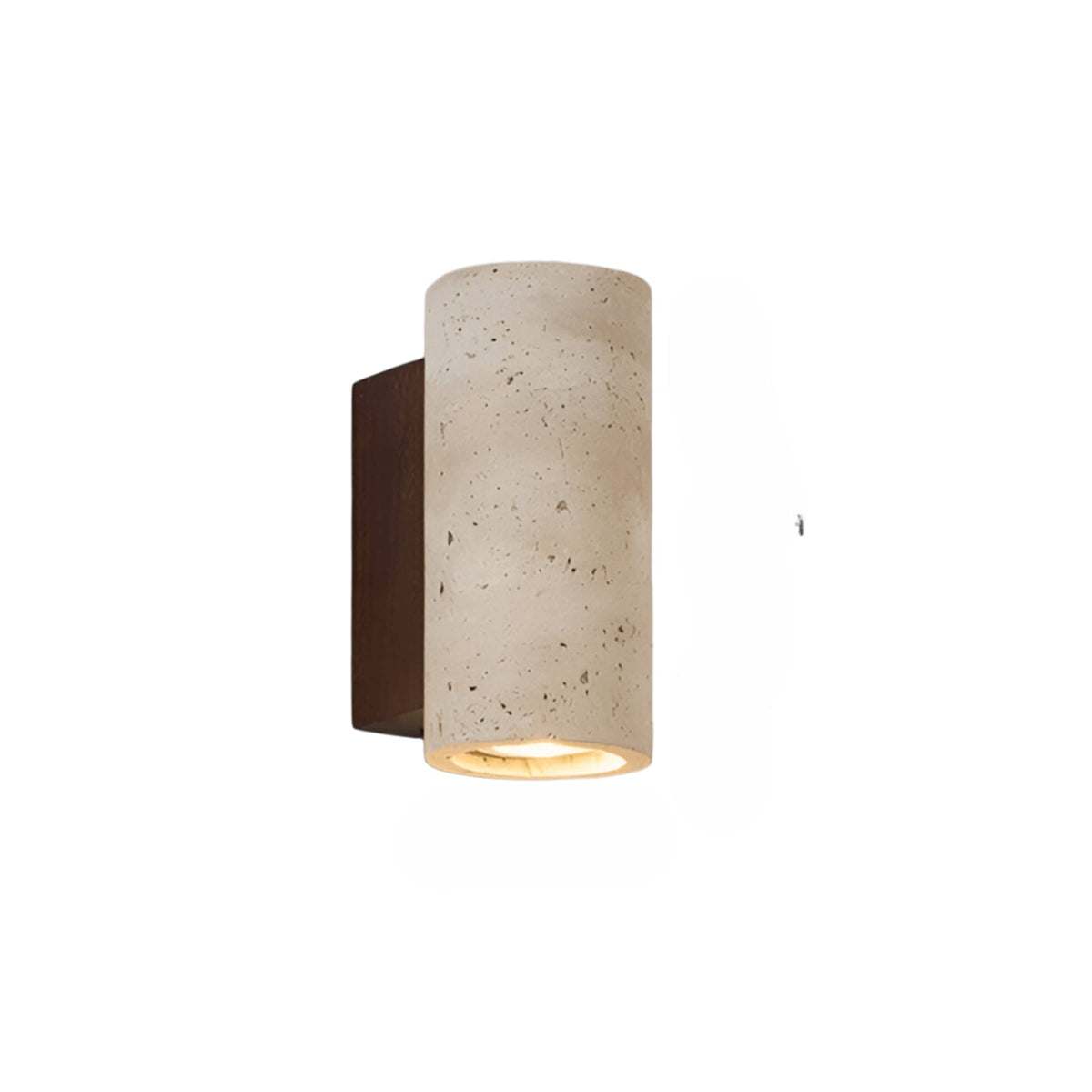 Travertine Wall Light | Warm LED, Natural Stone & Wood | 3 Sizes