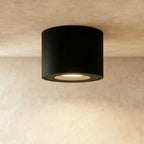 Flush mount ceiling light modern metal dimmable LED matte finish, aluminum