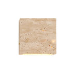 Travertine stone wall light square warm LED hardwired modern indoor sconce