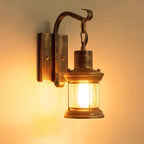 Industrial retro indoor wall lamp with metal body, E27 base, black and bronze finish