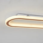 LED ceiling light minimalist elliptical metal acrylic in black, gold, rose gold flush mount