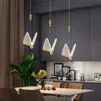 Butterfly Chandelier Lamp modern LED in 4 styles — pendant, floor, table, wall, metal and acrylic