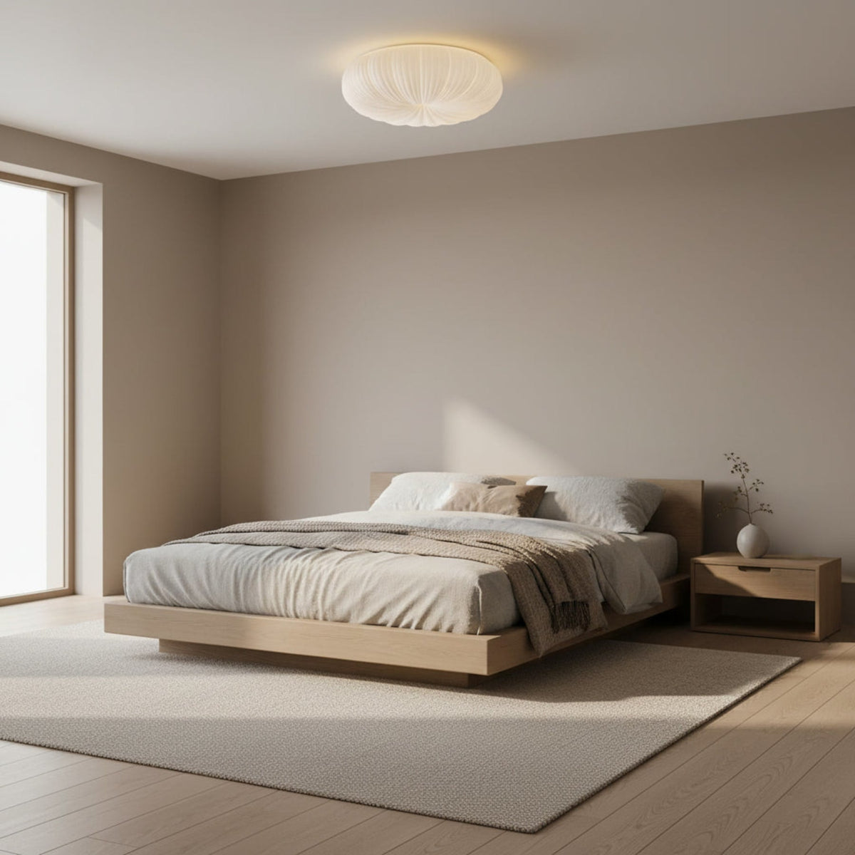 Flush mount ceiling light modern round tri-color white, living room bedroom