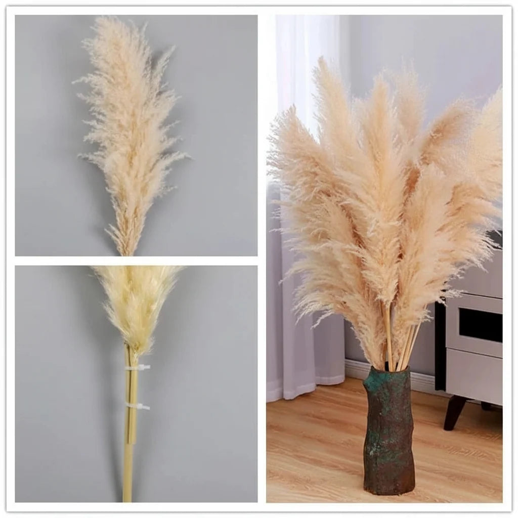 Pampas Grass Stems Artificial Dried 65cm | Boho Home Decor