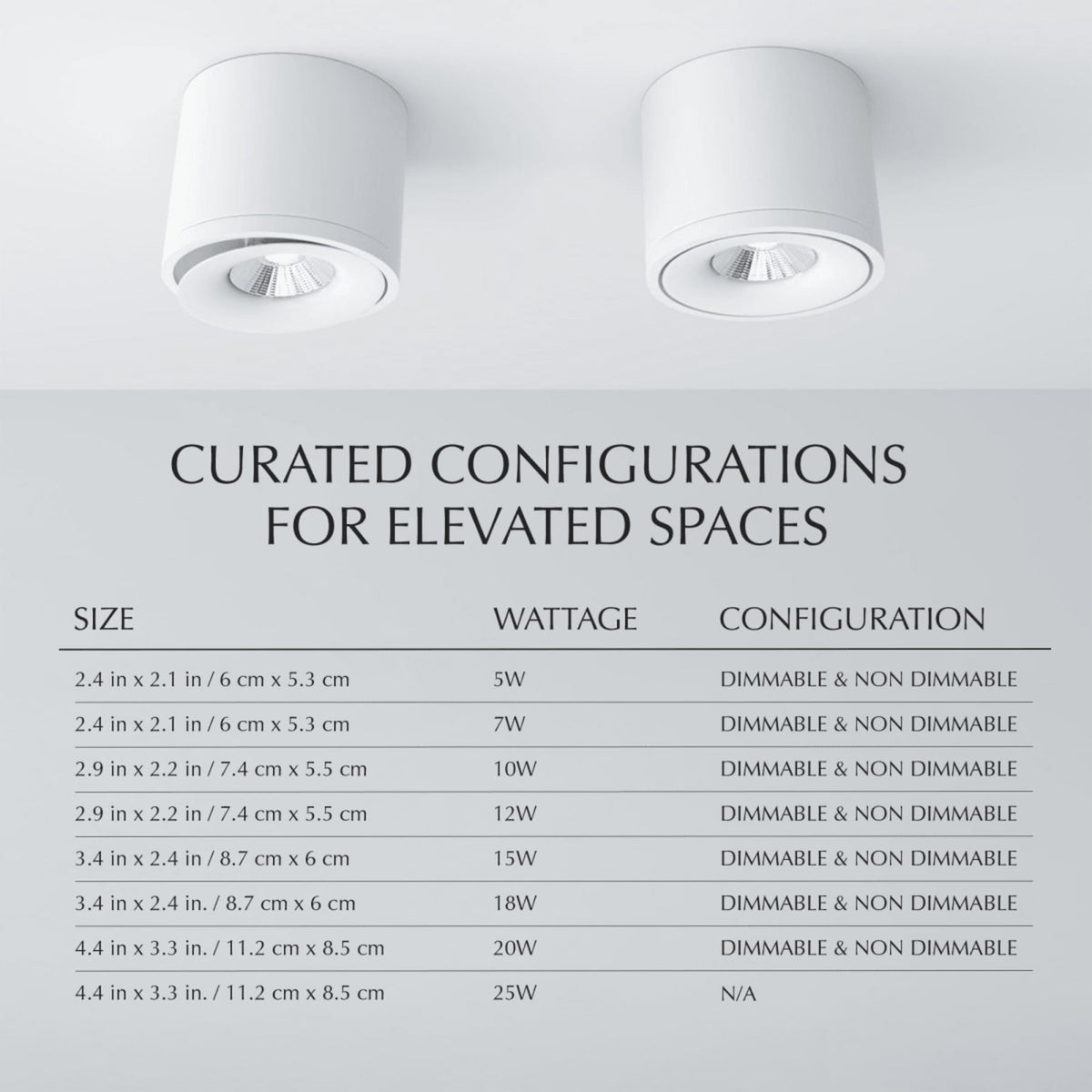 Flush mount ceiling light modern metal dimmable LED matte finish, aluminum
