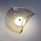 Glass wall light modern LED warm glow hardwired, living room bedroom hallway