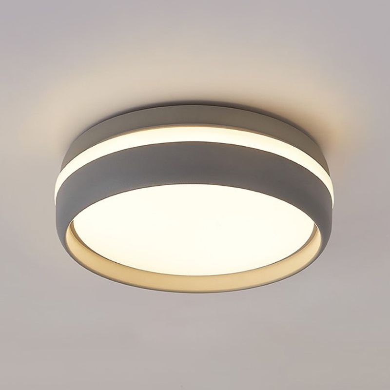 LED ceiling light black metal acrylic flush mount modern indoor living room