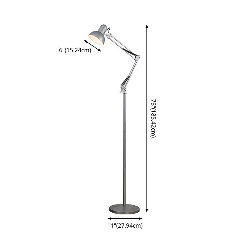 Folding metal floor lamp modern minimalist design, available in black, white, red, yellow and silver