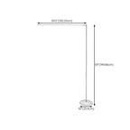 Minimalist linear LED floor lamp in metal and acrylic, modern streamline design, 2 colour options