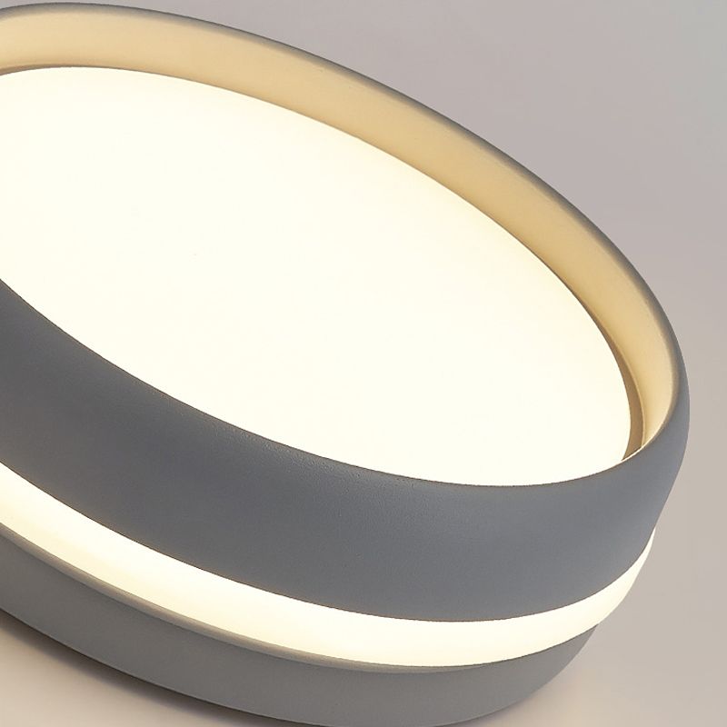 LED ceiling light black metal acrylic flush mount modern indoor living room
