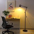Folding metal floor lamp modern minimalist design, available in black, white, red, yellow and silver