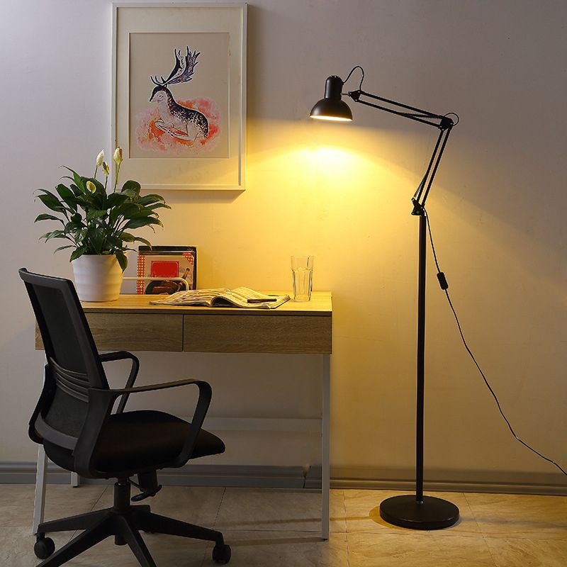 Folding metal floor lamp modern minimalist design, available in black, white, red, yellow and silver