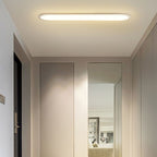 Oval ceiling light flush mount in metal and acrylic, modern indoor LED design