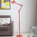 Folding metal floor lamp modern minimalist design, available in black, white, red, yellow and silver