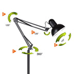 Folding metal floor lamp modern minimalist design, available in black, white, red, yellow and silver