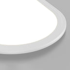 Oval ceiling light flush mount in metal and acrylic, modern indoor LED design