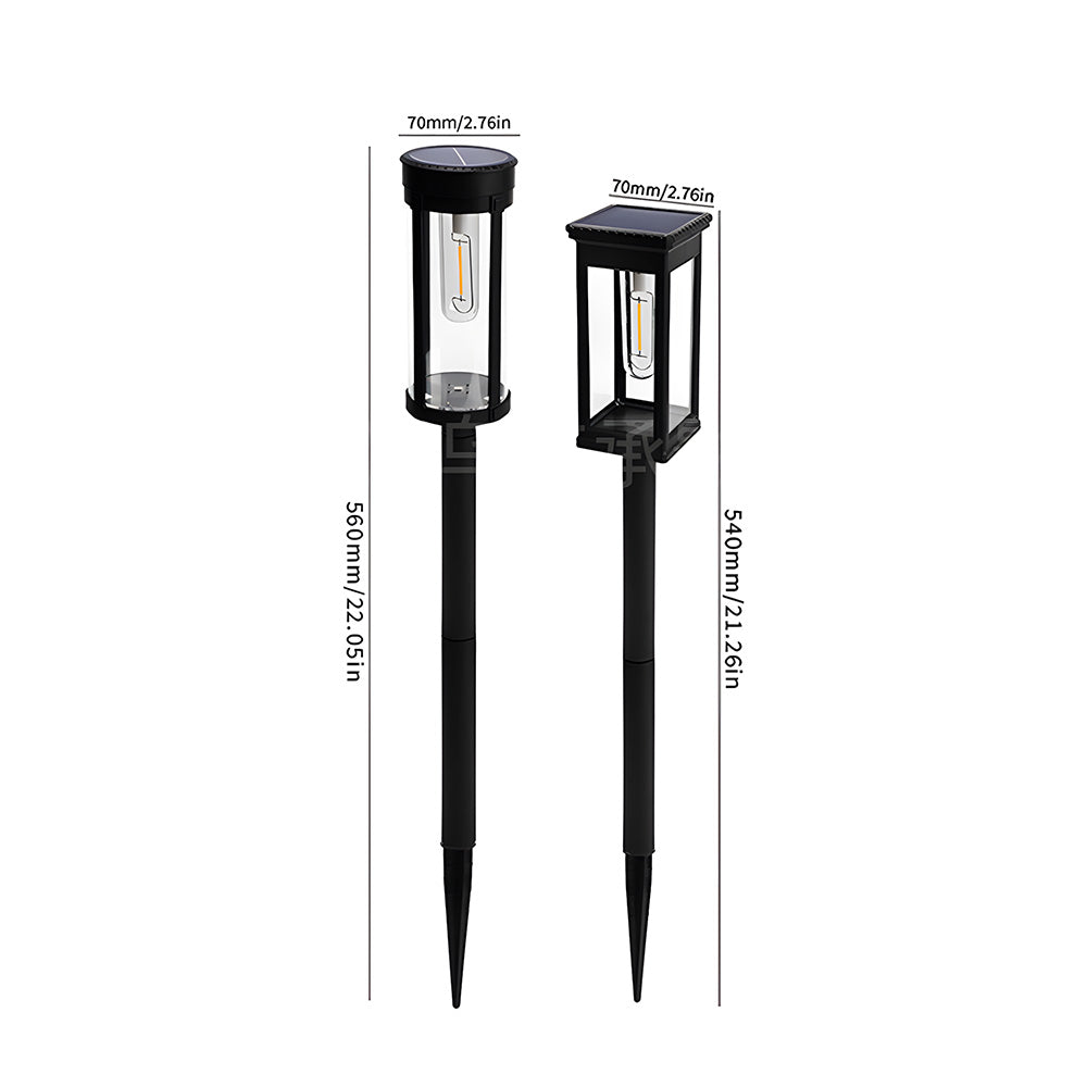 Solar path lights IP65 waterproof garden stake, dusk to dawn sensor, warm white LED