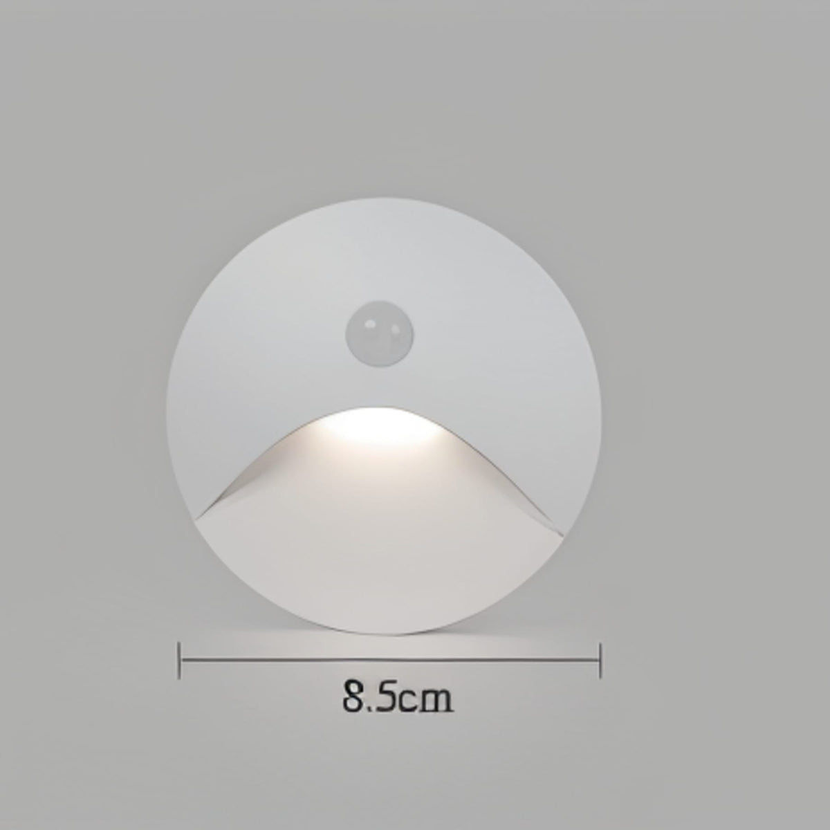 LED wall light with motion sensor for hallway, die-cast aluminum, black and white, 3W