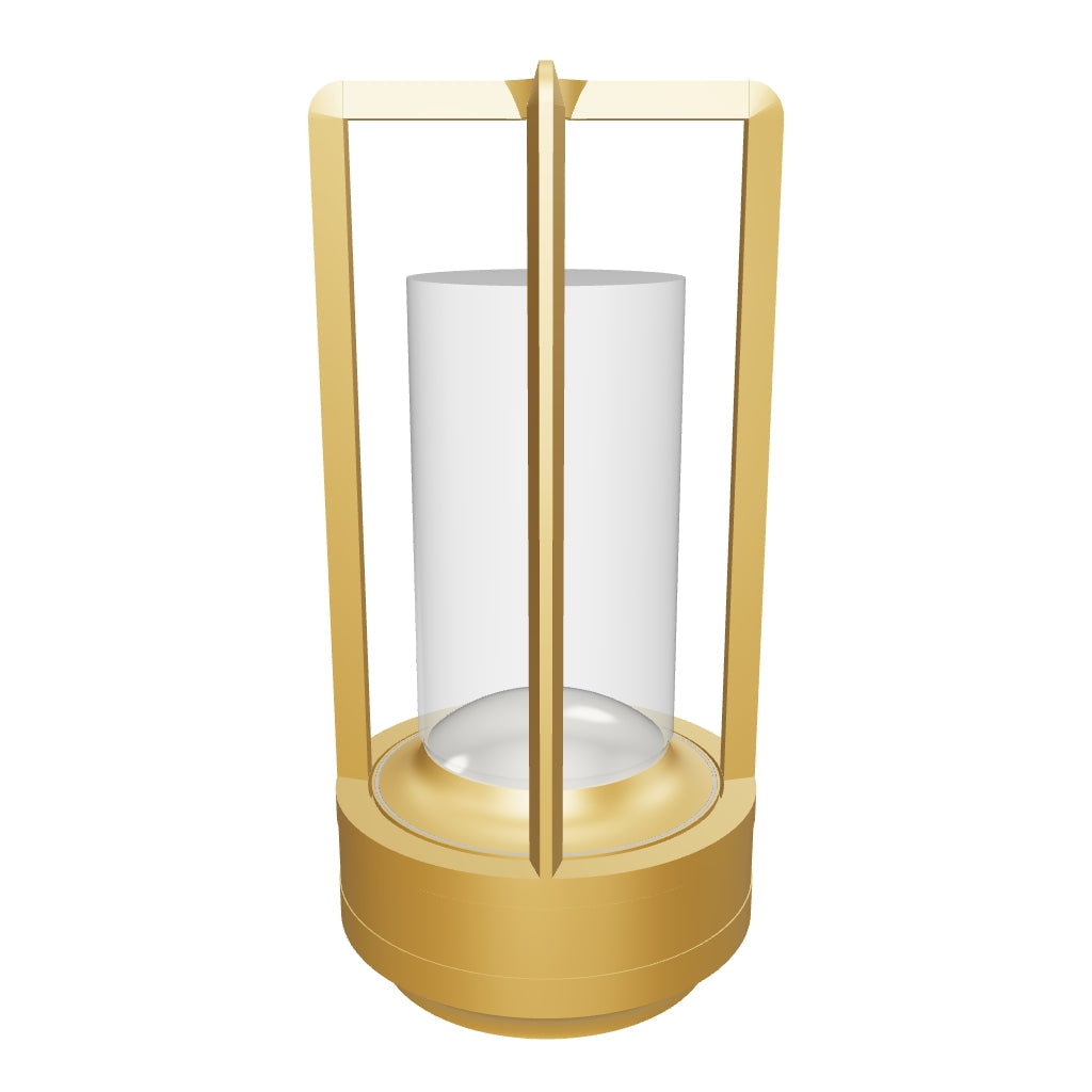 Cordless table lamp with crystal-cut shade, USB-C rechargeable, water-resistant
