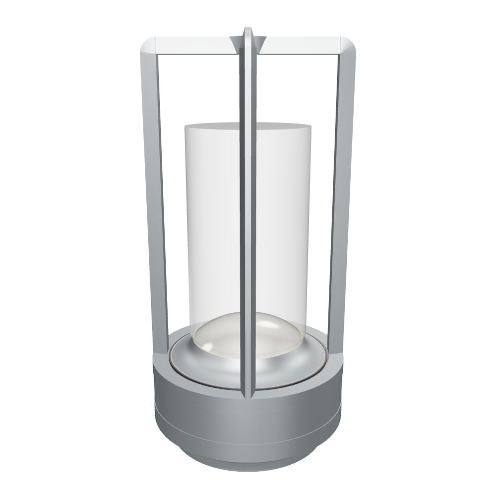 Cordless table lamp with crystal-cut shade, USB-C rechargeable, water-resistant