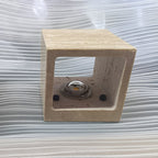 Travertine stone wall light square warm LED hardwired modern indoor sconce