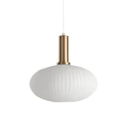 Glass pendant light modern warm white LED hardwired, cylindrical bottle drum shade