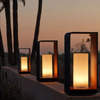Solar garden lights LED bollard stainless steel black waterproof, 3 sizes