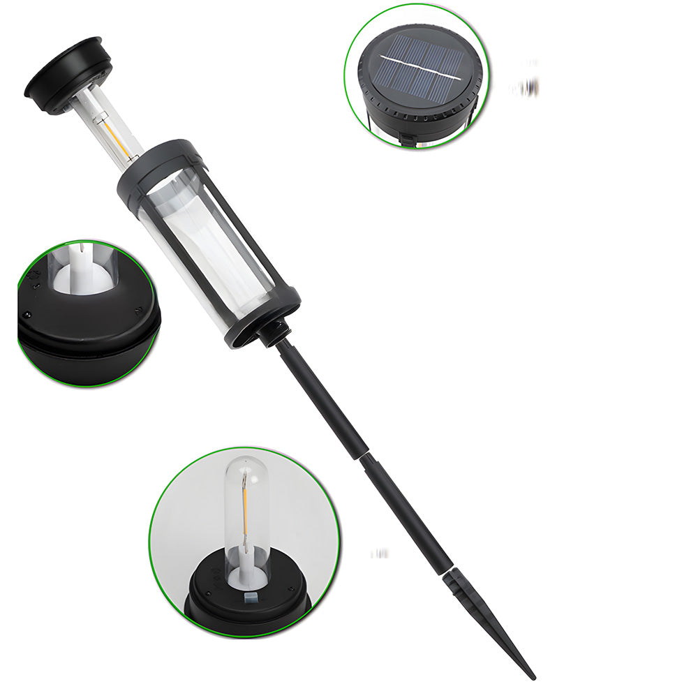 Solar path lights IP65 waterproof garden stake, dusk to dawn sensor, warm white LED