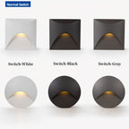 LED wall light with motion sensor for hallway, die-cast aluminum, black and white, 3W