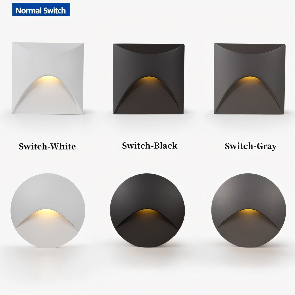 LED wall light with motion sensor for hallway, die-cast aluminum, black and white, 3W