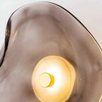 Glass wall light modern LED warm glow hardwired, living room bedroom hallway