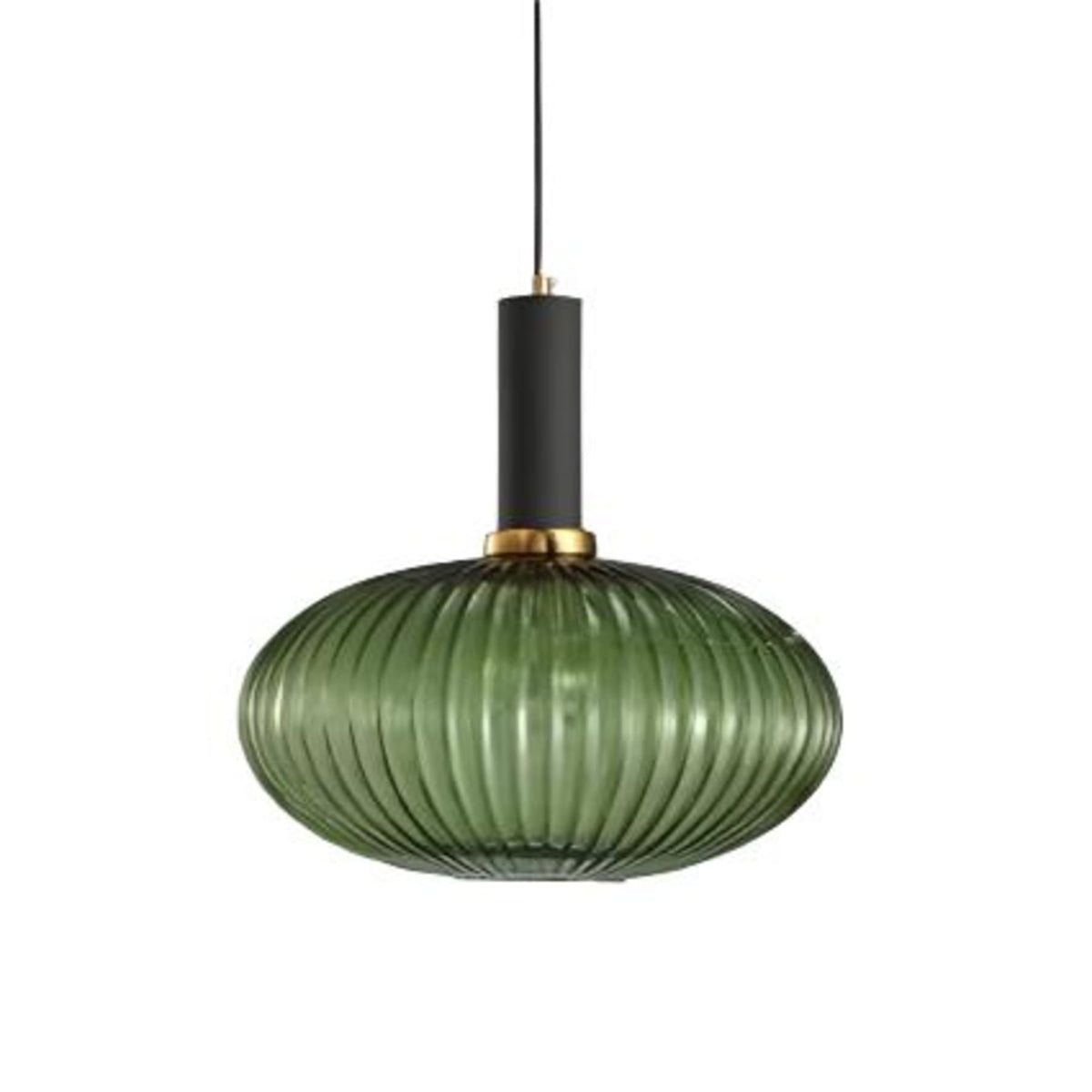Glass pendant light modern warm white LED hardwired, cylindrical bottle drum shade