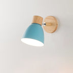 Nina | Wall Sconce | Modern Minimalist LED, Wooden Cone, 1-Light | Iron & Wood