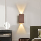 Wall sconce LED rectangular Nordic minimalist aluminum frosted glass 2-light indoor