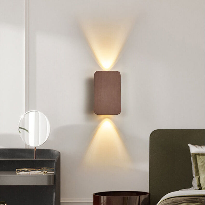 Wall sconce LED rectangular Nordic minimalist aluminum frosted glass 2-light indoor